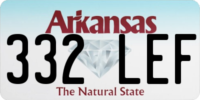AR license plate 332LEF