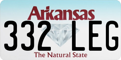 AR license plate 332LEG