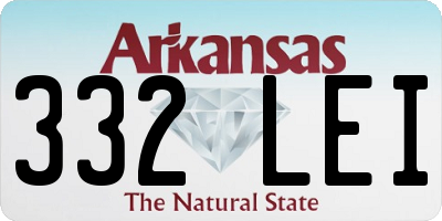 AR license plate 332LEI