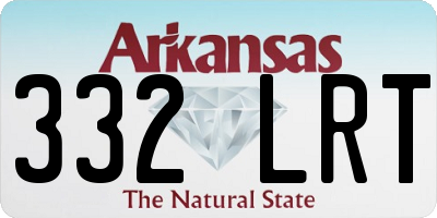 AR license plate 332LRT