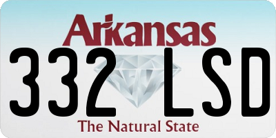 AR license plate 332LSD