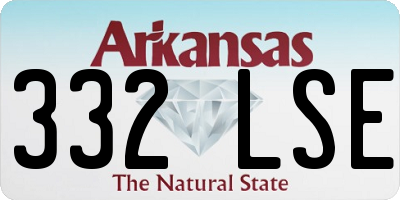 AR license plate 332LSE