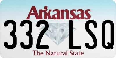 AR license plate 332LSQ