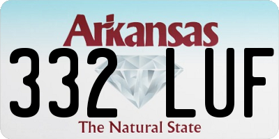 AR license plate 332LUF