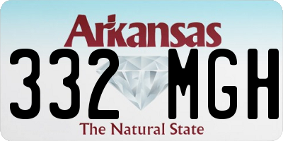 AR license plate 332MGH