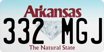 AR license plate 332MGJ