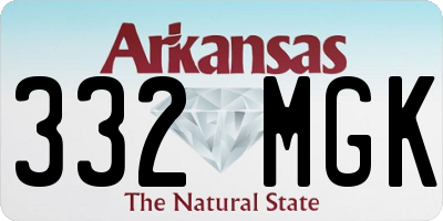 AR license plate 332MGK