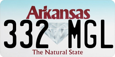 AR license plate 332MGL