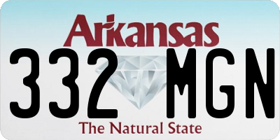 AR license plate 332MGN