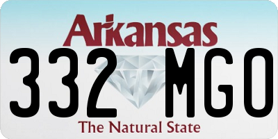 AR license plate 332MGO