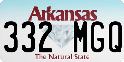 AR license plate 332MGQ