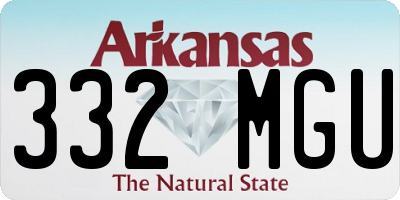 AR license plate 332MGU