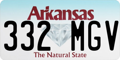 AR license plate 332MGV