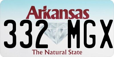 AR license plate 332MGX
