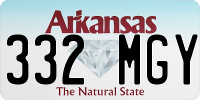 AR license plate 332MGY