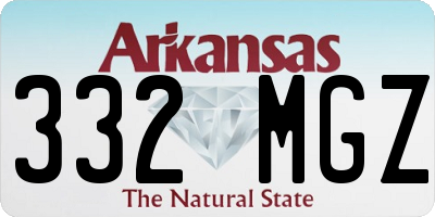 AR license plate 332MGZ