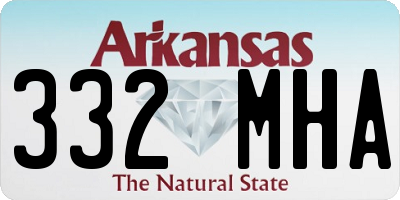 AR license plate 332MHA