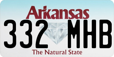 AR license plate 332MHB