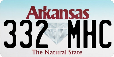AR license plate 332MHC