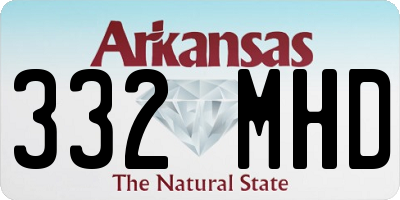 AR license plate 332MHD