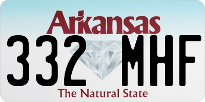 AR license plate 332MHF