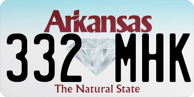 AR license plate 332MHK