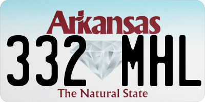 AR license plate 332MHL
