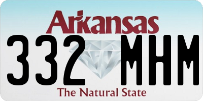 AR license plate 332MHM
