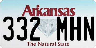 AR license plate 332MHN