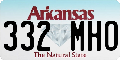 AR license plate 332MHO