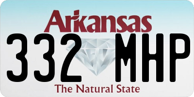 AR license plate 332MHP
