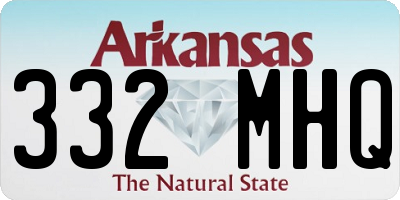 AR license plate 332MHQ