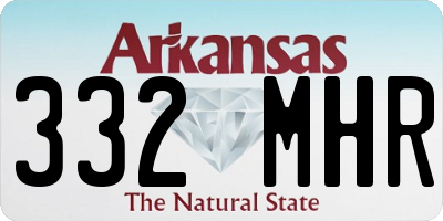 AR license plate 332MHR