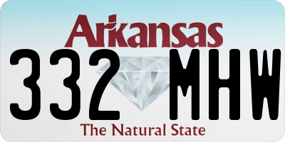 AR license plate 332MHW