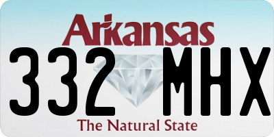 AR license plate 332MHX