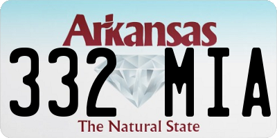 AR license plate 332MIA