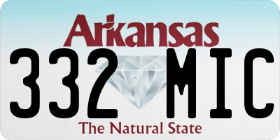 AR license plate 332MIC