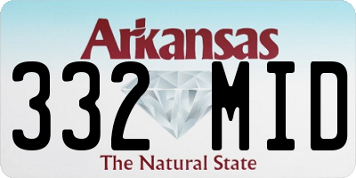 AR license plate 332MID