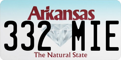 AR license plate 332MIE
