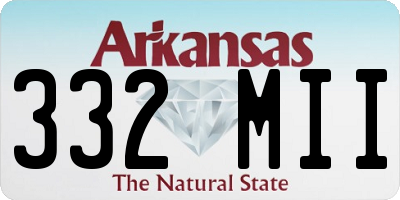 AR license plate 332MII