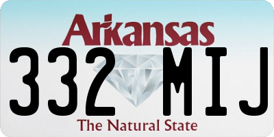 AR license plate 332MIJ