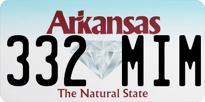 AR license plate 332MIM