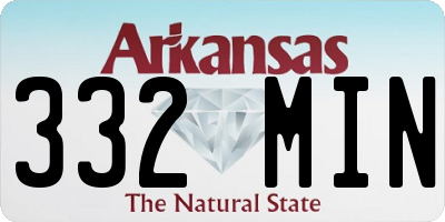 AR license plate 332MIN