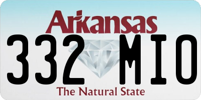 AR license plate 332MIO
