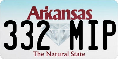 AR license plate 332MIP
