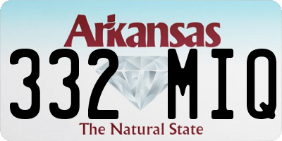 AR license plate 332MIQ