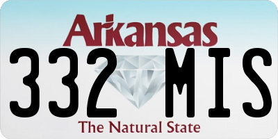 AR license plate 332MIS
