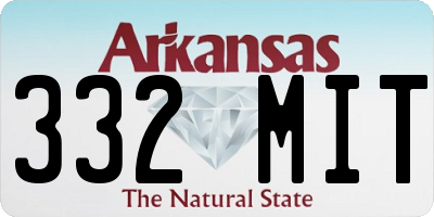 AR license plate 332MIT