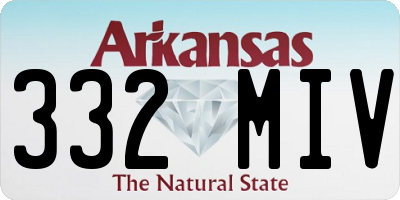 AR license plate 332MIV