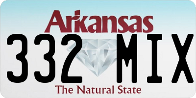 AR license plate 332MIX